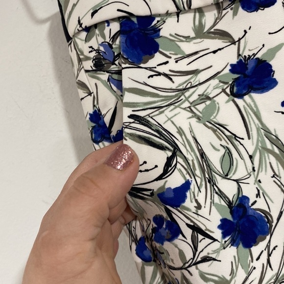 Zara floral pants NWT slim‎ tailored stretch summer trousers - Picture 4 of 8